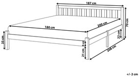 Manželská posteľ 180 cm FLORIS (s roštom) (biela). Vlastná spoľahlivá doprava až k Vám domov. 1007275