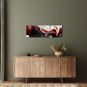 Obraz - Mramorovaná abstrakcia (s hodinami) (90x30 cm)