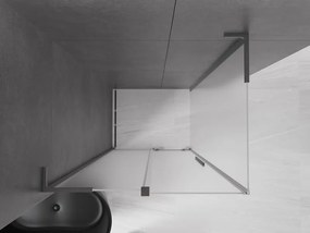 Mexen Velar L, sprchový kút s posuvnými dverami 120 x 70 cm, 8mm sklo námraza, brúsený grafit, 871-120-070-33-95