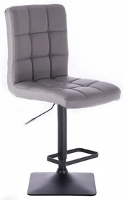 LuxuryForm Barová stolička TOLEDO na čierne podstave - šedá