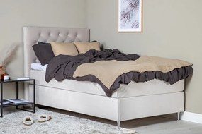 Furudal 120 boxspring posteľ béžový zamat čelo Furuvik