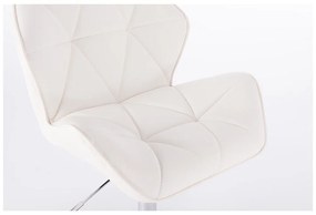 LuxuryForm DESIGN Stolička MILANO na zlatom kríži - biela