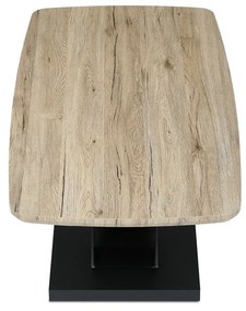 Autronic - Stůl konferenční 120x60, MDF deska, 3D dekor dub san remo, kovové nohy, černý lak. - CT-W1570 SRE AKCE