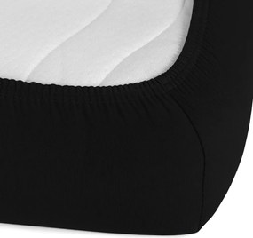 Detské jersey napínacie prestieradlo do postieľky JR-030 Čierne 70 x 140 x 10 cm - do postieľky