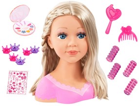 Bayer Design Hlava bábiky Charlene Super Model na česanie a líčenie (blond) (100396275)