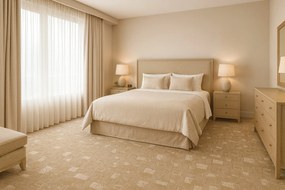 AladinWorld Expres, Metrážny koberec Libra 35, na mieru, šíře 4m,5m, béžová, filc, chodba / predsieň