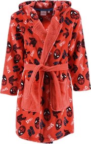 Detský / chlapčenský coral fleece župan s kapucňou Spidey, EU 98 Červená