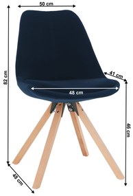 Jedálenská stolička Fra (modrá + buk). Vlastná spoľahlivá doprava až k Vám domov. 1028859