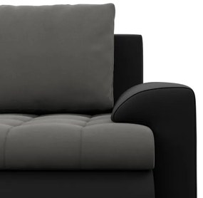 Trojmiestna rozkladacia sedačka FORESTA tmavosivá / čierna