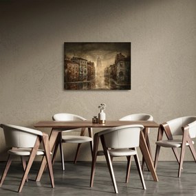 Sklenený obraz - Maľba mesta (70x50 cm)