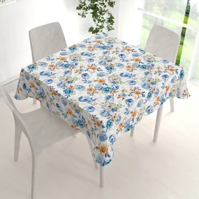 Biante Dekoračný štvorcový obrus Leona LN-114 Modré kraslice 60x60 cm