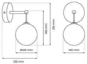 Nástenná lampa REFLEX 1xE14/40W/230V
