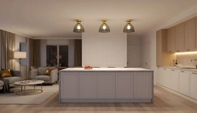 Toolight Toolight, stropné svietidlo 1xE27 APP1302-1C, zlatá lesklá, OSW-02426