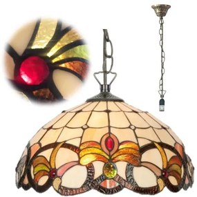 Luster do spálne Tiffany vitráž kolekcia CASIOPEA Ø40