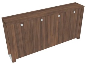 Stredná šatníková skriňa Verno+ S 260 x 46 x 130 cm, orech / vanilka