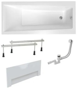 Obdĺžniková vaňa Laguna Idea Plus 150x75 cm akrylát ľavá aj pravá SIKOID1500ANPC, 1 ks