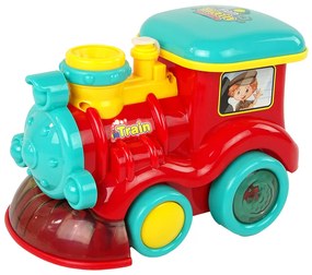 LEAN TOYS Bublifuk lokomotíva - červená