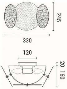Nástenné svietidlo 2xE14/40W/230V