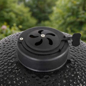 Keramický Kamado BBQ gril BestBerg BBGK-46B / Ø 38,3 cm / čierna