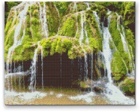 Gario Diamantové maľovanie Vodopády Bigar, Rumunsko Rozmery: 40 x 30 cm, Rámovanie: Iba zrolované plátno, Diamanty: Štvorcové