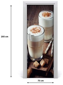 Fototapeta na dvere samolepiace káva latte 75x205 cm