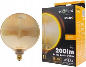 ECOLIGHT Dekoratívna LED žiarovka E27 4W 200lm G188 Amber Retro - rada ZERO