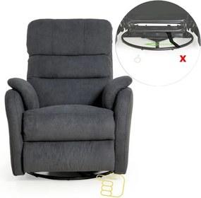 Kreslo ELEGANT 3 polohovacie, sivá (soro 97)