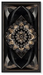 drevko |  Dizajnová mandala Zlatý kód  80 x 45 cm