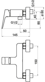 Novaservis - Sprchová batéria NOBLESS EGO lesklý chróm