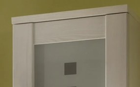Kúpeľňová závesná skrinka Poseidon, bielený smrekovec