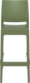 MAYA BAR 75 záhradná barová stolička olive green