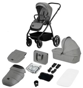 Lionelo - Kombinovaný kočík 2v1 MERIL Grey Stone