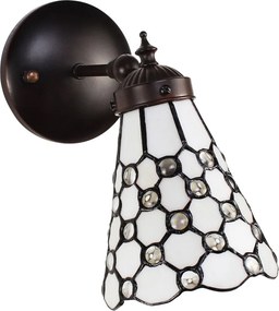 Nástenná Tiffany lampa kamienky TransparentEye - 17*12*23 cm E14/max 1*40W