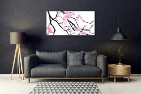 Obraz na skle Stonky kvety umenie 120x60 cm