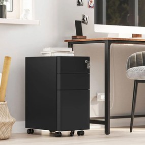 Kancelárska skrinka SONGMICS s kolieskami a zámkom OFC030B01