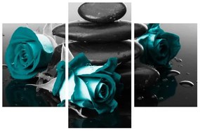 Obraz modrých ruží (90x60 cm)