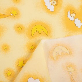Biante Detský bavlnený záves Sandra SA-727 Spiace medvedíky na žltooranžovom 150x170 cm