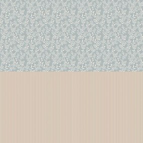 Tapeta jemné vetvičky modrá s pruhmi 280x50 cm