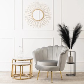 PROXIMA.store - Glamour kreslo ANGEL FARBA: sivá