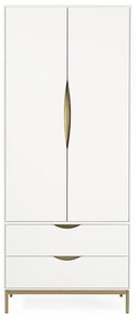 Biela šatníková skriňa Woodman Kobe