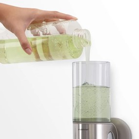 Nástenný dávkovač mydla z nerezovej ocele v striebornej farbe 880 ml - simplehuman