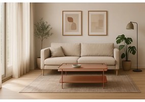 Kovový konferenčný stolík v terakotovej farbe 55x110 cm Yuba – Unique Furniture