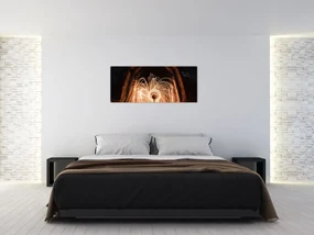 Obraz - Svetelná show na koľajniciach (120x50 cm)