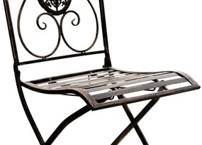 Kovová skladacia stolička Sibell (SET 2 ks) - Bronzová