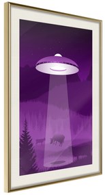 Artgeist Plagát - Ufo [Poster] Veľkosť: 20x30, Verzia: Čierny rám s passe-partout