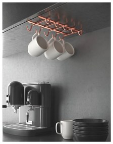 Závesný držiak na hrnčeky Metaltex v medenej farbe