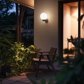 BRILAGI - Vonkajšie nástenné svietidlo so senzorom HARBOR 1xE27/40W/230V IP33 antracit/biela