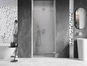 Mexen, Mexen Lunar-B otočné pravé sprchové dvere 95 cm, transparentné, brúsený nikel - 832-095-000-97-00-P