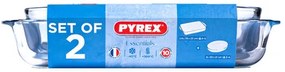 Pyrex Súprava sklenených pekáčov 2 ks, 2,7 l + 2,2 l