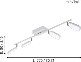 Eglo 97694 - LED RGB Bodové svietidlo PALOMBARE-C 4xLED/5W/230V